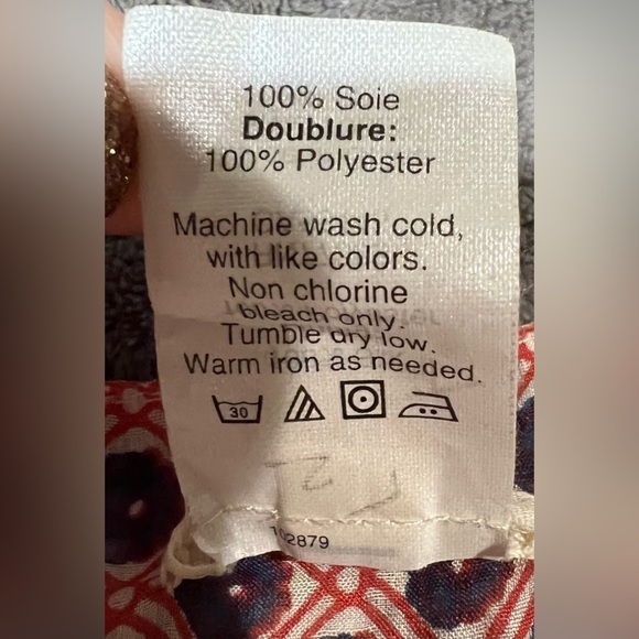 J Crew silk block floral printed boho strap sun dress size 4 - Picture 9 of 10